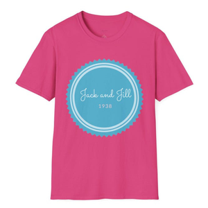 เสื้อยืดผู้หญิงลายแจ็คแอนด์จิล ปี 1938 สีชมพูพิมพ์ลาย ทรงปกติ ใส่ได้ทุกโอกาส ขายส่งสำหรับฤดูร้อน - Product Image 4