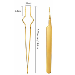 Pinzas Profesionales para Extensión de Pestañas de Acero Inoxidable, Herramienta de Precisión para Volumen de Pestañas, Logotipo Personalizado OEM - Product Image 3