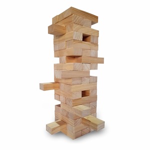 Jeu de construction de blocs en bois, jeu de dextérité pour toute la famille, 2 joueurs, coins carrés, design durable - Product Image 4