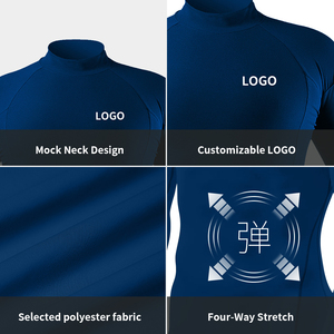 Custom Logo Long Sleeve Rash Guard with UPF 50+ UV Sun Protection for Men's Compression Shirt Quick Dry <b>Surf</b> Swim Tops Rashguard - Product Image 3