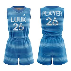 Conjunto de Uniforme de Baloncesto Sublimado Personalizado para Mujer, Camiseta y Pantalones Cortos de Baloncesto Transpirables de Secado Rápido, Ropa de Equipo - Product Image 1