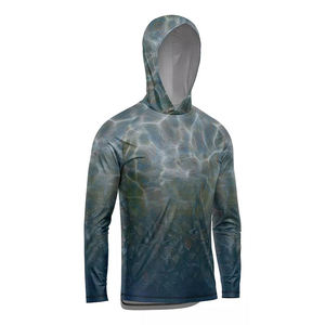Camisa de Pesca con Capucha, Impresión por Sublimación, UPF 50, Anti-UV, Secado Rápido, Impermeable, Transpirable, Ropa Deportiva para Exteriores, 100% Poliéster - Product Image 2