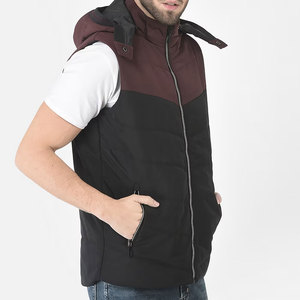 Custom High Quality Custom Logo <b>Men</b> Puffer Vest <b>Lightweight</b> Sleeveless Winter Warm Coat Quilted Puffer <b>Gilet</b> for <b>Men's</b> - Product Image 3