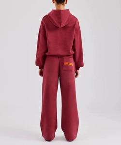 Conjunto Deportivo Casual de Dos Piezas para Mujer, Invierno, 100% Algodón, Manga Larga, con Cordón Ajustable, Alta Calidad - Product Image 2