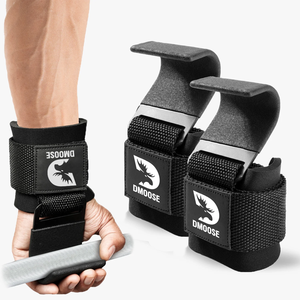 Weight Lifting rubber grip Hooks Non-slip Deadlift wrist Straps palm support <b>Gloves</b> <b>Pull</b> <b>Up</b> gym fitness training session workout - Product Image 1