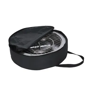 Brasero Premium Hecho a Mano con Elegante Acabado Negro para Espacios Exteriores Modernos, Brasero Grande de Acero Inoxidable sin Humo - Product Image 3