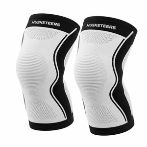 Bandes de genou sportives respirantes en coton élastique, néoprène et polyester pour l'entraînement de force et la musculation - Unisexe - Product Image 2