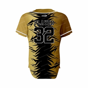 เสื้อเบสบอลมืออาชีพสำหรับผู้ชาย ดีไซน์ล่าสุด - โพลีเอสเตอร์ 100% ระบายอากาศได้ดี ป้องกันแบคทีเรีย ขนาดสั่งทำได้ พิมพ์ลายแบบซับลิเมชั่น สีพื้น - Product Image 4