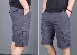 Custom Logo Elastic Waist Solid <b>Cargo</b> <b>Shorts</b> Men <b>Lightweight</b> Quick Dry Multi Pocket Outdoor Travel OEM ODM Manufacturer - Product Image 5