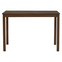 Juego de Comedor Moderno, Duradero y Minimalista de Madera Sólida con Acabado en Nogal, Mesa de Comedor y 5 Sillas con Respaldo en Escalera, Muebles para Apartamento y Hogar