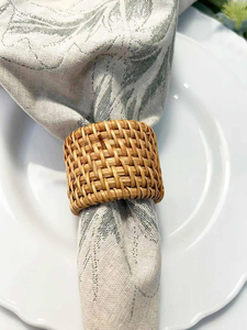 Nautral Rattan Napkin Holders Jute Napkin Ring Napkin Rings Bulk for Wedding <b>Party</b> Decoration Dinning <b>Table</b> Family Gatherings - Product Image 5