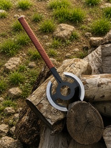 Hache tactique à double lame, tête en acier inoxydable, manche en caoutchouc, pour le camping et la survie, garantie de 3 ans - Product Image 2