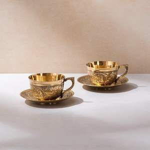 Tazas de Latón de Alta Calidad, Artículos para Beber de Latón Sólido Contemporáneos con un Toque Tradicional para Hoteles, Salones y Eventos - Product Image 3