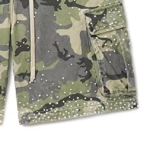 High Quality <b>Camouflage</b> Cargo <b>Shorts</b> Men 100% Cotton Canvas Breathable Loose Fit Custom Printed Outdoor High Street Quick Dry - Product Image 4