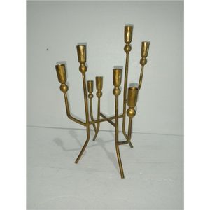 Bougeoirs vintage en cuivre martelé, grands chandeliers en métal pour décoration de table, fournisseur B2B en gros pour événements, fêtes et hôtels - Product Image 4