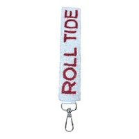 Porte-clés bracelet perlé en tissu classique haut de gamme fait main, réglable, coloré, personnalisé, orange pour le jour du match, pour accessoire de mode