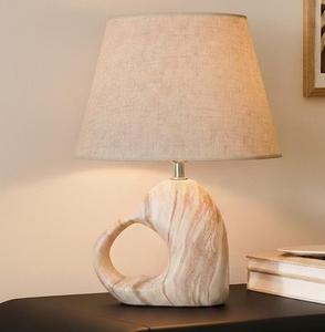 Modern heart shape Resin Table Lamp with Beige Linen Drum Shade Warm White Light for Bedroom <b>Decorative</b> <b>Lighting</b> - Product Image 1