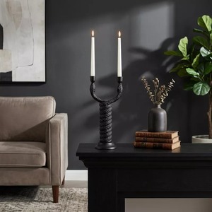 Jaffsexports Chandelier en aluminium à deux bras, support de bougie de 10,6 pouces, durable, fait main, écologique, pour mariages et anniversaires - Product Image 5