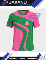 Alpha |   Kapa |   T-shirt à manches courtes pour homme Alpha Sorority, imprimé géométrique vert et rose, coupe classique, 100% coton respirant