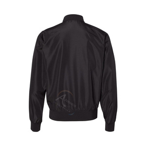Wholesale <b>Black</b> Windproof Bomber Jacket Polyester Nylon <b>Windbreaker</b> Lightweight Zip Up Casual Outdoor Jacket OEM Manufacturer - Product Image 2