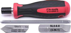 Fabriqué à Taïwan, ODM OEM, tournevis multifonction 12-en-1 avec embout antidérapant, magnétique, lame double interchangeable. - Product Image 3