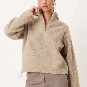 Chaqueta Sherpa de Invierno para Mujer, Chaqueta de Forro Polar Suave y Cálida, Chaqueta Casual de Gran Tamaño con Cierre de Cremallera, Logotipo Personalizado, Proveedor Mayorista OEM - Product Image 3