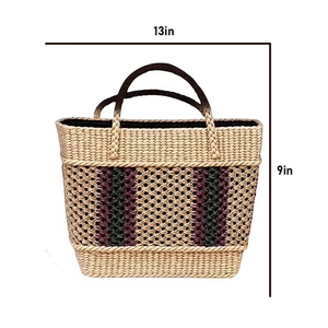 Elegant Noir Stripe Women Tote <b>Bag</b> Spacious Interior Comfortable Shoulder Carry Style <b>Summer</b> Fashion Indian Supplier <b>Bag</b> - Product Image 4