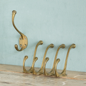 Pure Brass Hook Hanger Set For Bedroom Door Hanger For Pant Coat Clothes Towel Hanging 5 Hooks At <b>Cheap</b> Price - Product Image 1