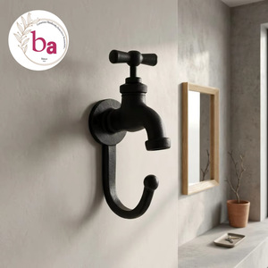 Gancho de Pared Industrial Ba, Gancho Individual de Metal, Diseño de Grifo de Estilo Vintage Hecho a Mano - Product Image 3