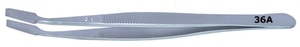Pinzas de acero inoxidable con punta irregular, herramienta para recoger joyas, modelo 576, antimagnéticas 36A - Product Image 2