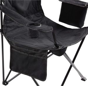Silla de Camping completamente acolchada portátil, portavasos de bolsillo lateral enfriador de 4 latas, comedor de Metal, parque, playa, deportes, muebles de exterior - Product Image 4