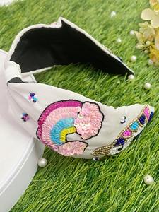 Diadema Delgada Hecha a Mano con Cuentas y Bordado, Accesorio Cómodo para el Cabello, Ajuste Acolchado Fácil para Todos - Product Image 4