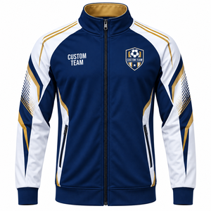 Chaqueta de Entrenamiento de Fútbol Personalizada al por Mayor, Chaqueta Deportiva con Cremallera Completa para Equipos de Fútbol, Ropa de Entrenamiento Personalizada para Equipos - Product Image 1