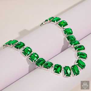 PRAO <b>Peridot</b> Green Multi-Crystal Statement <b>Necklace</b> Elegant Crystal <b>Necklaces</b> Product Category - Product Image 4