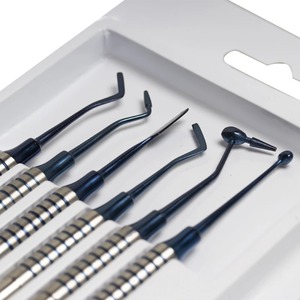 BAFA SURGICAL INSTRUMENTS Juego de 6 piezas para relleno de resina compuesta dental, herramienta ergonómica con mango grueso y cabeza chapada en titanio - Product Image 6