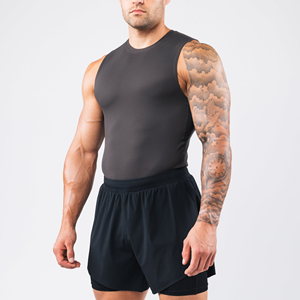 Camisetas sin mangas Gava Wear personalizadas de poliéster de secado rápido, ajustadas, para correr, gimnasio, deportes, con estampado por transferencia de calor, sublimadas para hombre. - Product Image 4