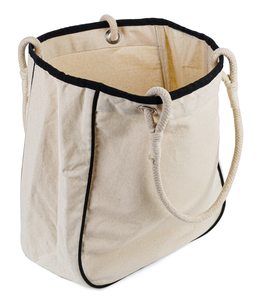 Bolsa de Lona de Diseño Único con Cierre Abierto, Asas de Cuerda de Algodón Trenzado y Ojales, Logotipo Personalizado, Ideal para Compras y Playa - Product Image 3