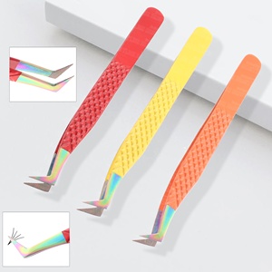 Pinces à cils en acier inoxydable de haute qualité, outils de séparation, personnalisables, étiquette privée, testées à la main - Product Image 4