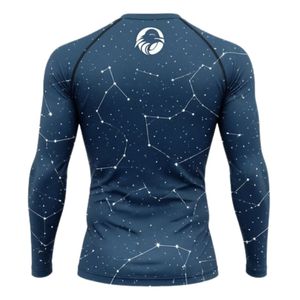 Camiseta de Compresión Azul Marino de Manga Larga con Estampado de Constelaciones, para Entrenamiento Atlético, Gimnasio, Ejercicio, Transpirable, Sublimada, de Alto Rendimiento - Product Image 2