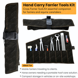 Farrier Tools Kit 7pcs Set Forged Steel hoof knife Clinch Buffer, Hoof Pick, 15" <b>Nail</b> Nipper, 13" Clencher & <b>Puller</b> Pliers - Product Image 6