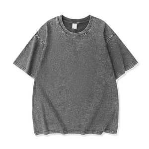 เสื้อยืดลำลองผู้ชายขายส่งราคาถูก คุณภาพสูง รับทำโลโก้ เสื้อยืดคอตตอนหนาน้ำหนักมาก ซักย้อมสีแบบแอซิดวอช สำหรับผู้ชาย - Product Image 4