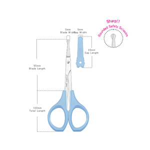 กรรไกรตัดผมแบบใบมีดบางเพื่อความปลอดภัยและความงาม - Product Image 5