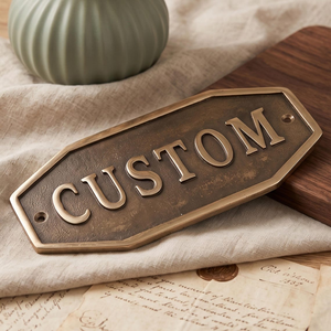 Custom Brass <b>Plaques</b> Personalized Metal Nameplates Commemorative Gift <b>Plaques</b> Historical Building Signs Durable Outdoor Door - Product Image 6