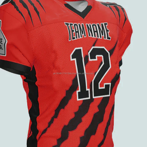 Camisetas de Fútbol Americano Personalizadas con Transferencia Térmica, 100% Poliéster, Nombre y Número Personalizados, Logotipo Personalizado, Opción de Tallas Grandes - Product Image 6