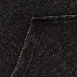 เสื้อฮู้ดสำหรับผู้ชายโอเวอร์ไซส์ซักแบบกำหนดเองพิมพ์ลายควันสีเทาวินเทจพร้อมกระเป๋าสำหรับฤดูหนาว - Product Image 5