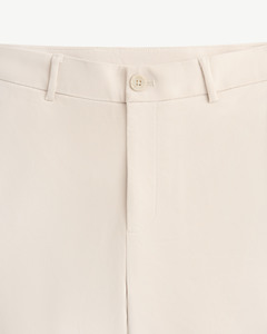 Pantalon habillé slim beige kaki pour homme, coupe courte, en spandex, anti-boulochage, respirant, multi-poches, fermeture éclair, collection Printemps 10S26PCA024 - Product Image 4