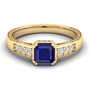 Bague en argent sterling 925 sertie d'un saphir bleu pour femme, certifiée GRA, pierre de naissance en moissanite, bijoux fins, fabriquée par REYES. - Product Image 5