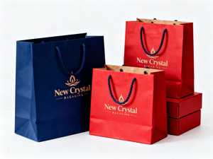 High Demand Vertical Textile Kraft <b>Paper</b> Bags Eco-Friendly <b>Biodegradable</b> Recyclable Flexo Printed Classic Flexiloop Handle - Product Image 4