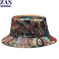 Sombreros de Pescador de Diseño Personalizados de Lujo con Estampado de Anime, Sombrero de Cubo con Gráficos de Dibujos Animados y Etiqueta de Marca Privada