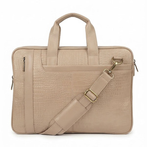 Sacoche pour ordinateur portable en cuir véritable, sac de travail professionnel avec compartiment rembourré pour ordinateur portable, bandoulière, sac de transport de voyage - Product Image 3